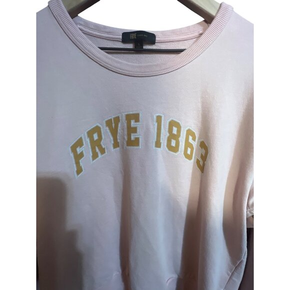 Frye 1863 Womens Light Pink Crewneck Sweatshirt Size L - Casual Long Sleeve Pull - Picture 2 of 4